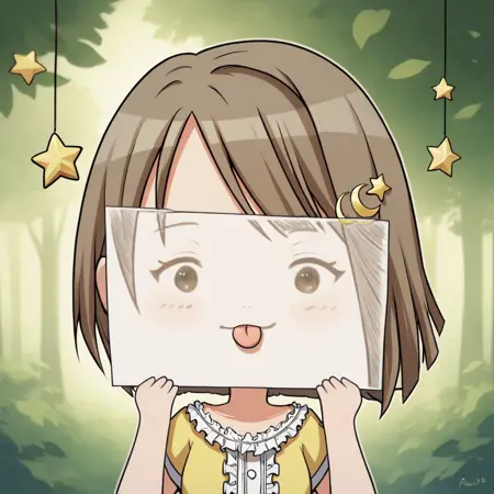 Holding Paper with emoji face   [Pony+XL+SD] LoRA