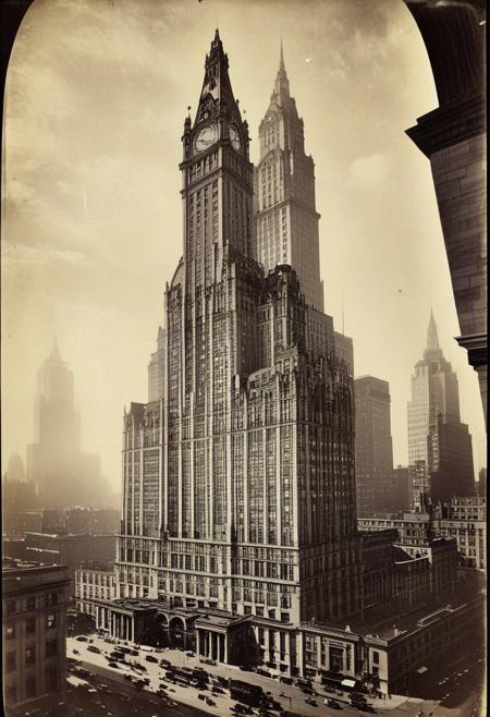 ()Hyoer Realistic:2.0)Polaroid picture 
an image of 
New York City, 1920s - Amid the city's soaring ambition, the architects of Grand Central Terminal, Reed and Stem, and developer William Wilgus, conceived a truly audacious plan - to construct a towering 68-story skyscraper directly above the terminal's iconic Beaux-Arts façade.
Envisioned as a magnificent steel and glass monolith reaching over 1,000 feet into the sky, the Grand Central Terminal Tower would have dwarfed even the Chrysler and Woolworth Buildings. Its observatory deck would have offered breathtaking panoramic views, while the upper floors were slated to house luxury apartments and offices for New York's elite.
The Grand Central Terminal Tower remains an intriguing "what if" - a glimpse into a bold, alternate reality where New York's skyline was forever transformed by this unrealized wonder. Its absence leaves us to ponder the paths not taken and the dreams left unbuilt, a reminder that even the grandest visions can be ephemeral