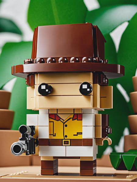 LEGO BrickHeadz,Indiana Jones with a gun in the jungle <lora:lego_v2.0:0.8>, masterpiece, high detail, 8k, high detailed skin, 8k uhd, high quality
