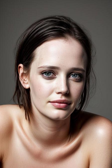 (CR-3vaGr33n-jjonahjameson:0.9), full color portrait of woman, (oiled shiny skin:1.1), (slick undercut hair:1.1),
masterpiece, best quality, sharp focus, 8k highres, ultra-detailed, rim light, (grey background:1.0),