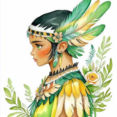 Soft Verdant Watercolor (SD1, SDXL, Pony, Flux) SDXL