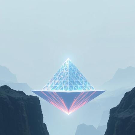 a floating pyramid