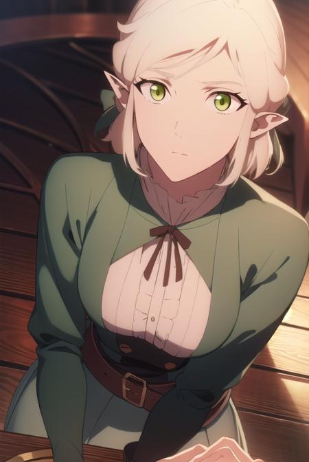 filomena, <lyco:filomena-lyco-nochekaiser:1>,
filomena, short hair, blonde hair, (green eyes:1.5), pointy ears,
BREAK skirt, long sleeves, dress, standing, belt, long skirt,
BREAK looking at viewer,
BREAK outdoors,
BREAK <lyco:GoodHands-beta2:1>, (masterpiece:1.2), best quality, high resolution, unity 8k wallpaper, (illustration:0.8), (beautiful detailed eyes:1.6), extremely detailed face, perfect lighting, extremely detailed CG, (perfect hands, perfect anatomy),