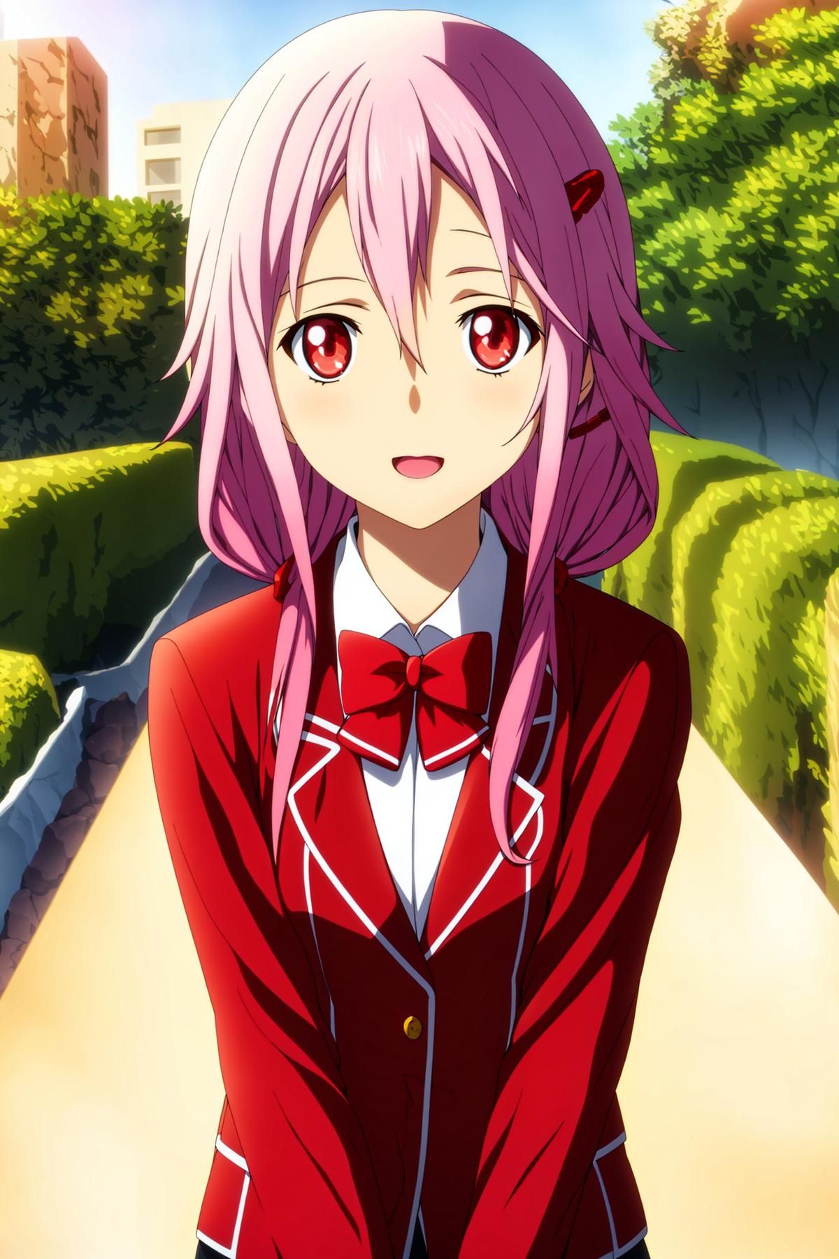 Wallpaper smile, friends, uniform, guilty crown, fyu-neru, inori