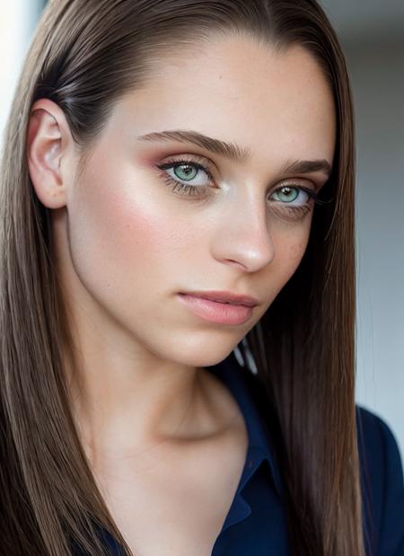 portrait of skswoman, proud , wearing tailored , with Straight hair , background summer , epic (photo, studio lighting, hard light, sony a7, 50 mm, matte skin, pores, colors, hyperdetailed, hyperrealistic), <lyco:Daniel Melchior:1.0>