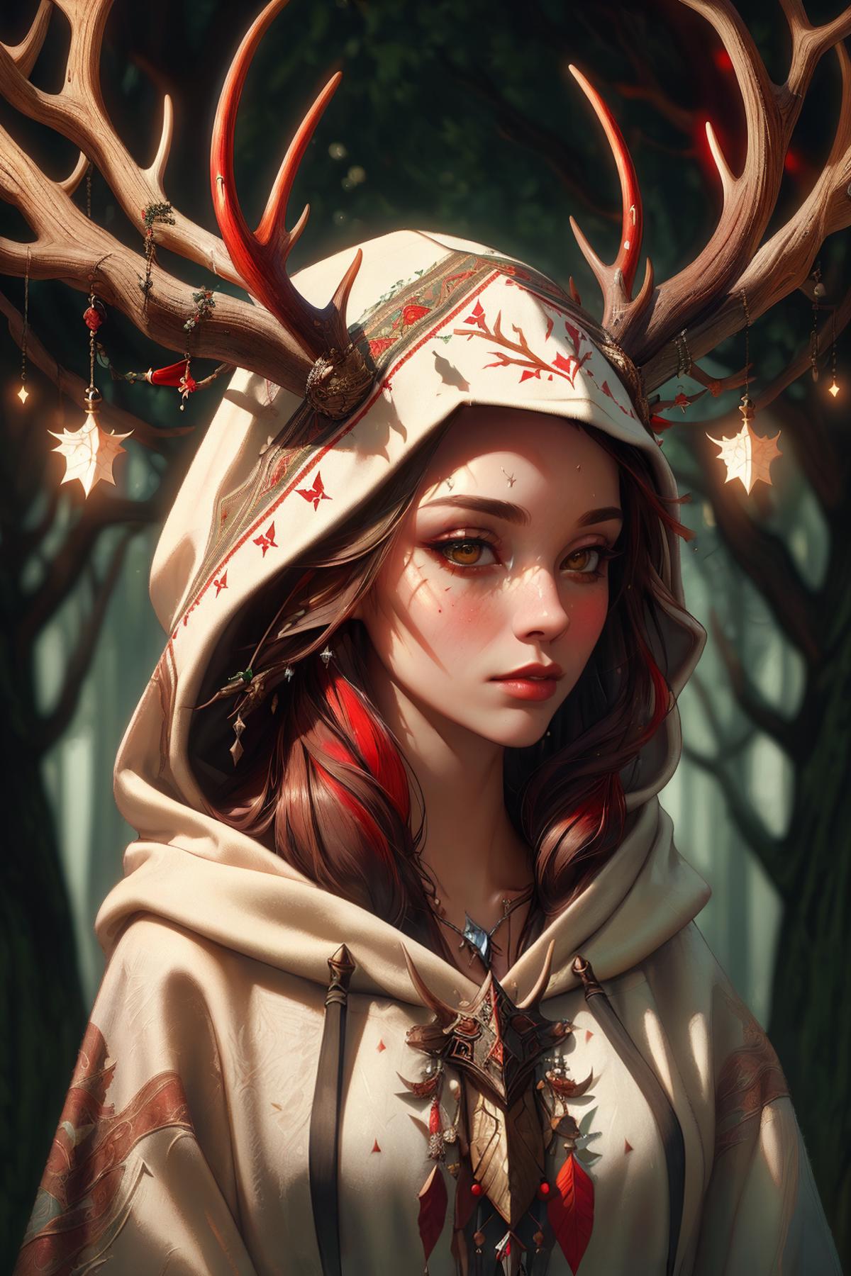 Red Reindeers | Pagan Antlers image by EDG