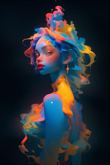 (masterpiece, top quality, best quality, official art, abstract aesthetic),nsfw,solo,(1girl),full body,a woman with light pink lipstick,yellow and azure color,psychedelic dripping colors,breasts,best of behance,inspired by Alberto Seveso,smooth digital artwork,behance art,stunning digital art,beautiful acrylic fluid portrait,cgsociety saturated colors,photorealistic digital arts,trending digital art,surrealistic digital artwork,glossy digital painting,exquisite digital fashion photography,uhd,<lora:colorfulface:0.8>,colored skin,