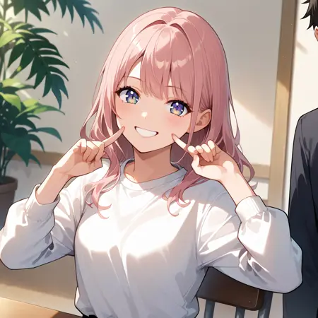 指ほっぺポーズ/finger pose