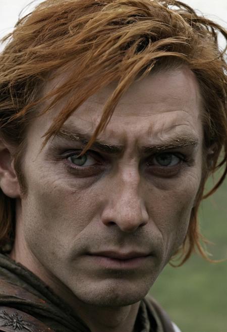 Ginger, greasy hair clumsily hangs over a fine, worried face. Small gray eyes, set graciously within their sockets, watch wearily over the country they've bled for for so long.
An old tattoo of a sword is almost hidden just above the left side of his left eyebrow leaves a pleasant memory of his former lover.
This is the face of Irving Lockridge, a true winner among dark elves. He stands ordinary among others, despite his sturdy frame.
There's something odd about him, perhaps it's a feeling of hospitality or perhaps it's simply his bravery. But nonetheless, people tend to assist him, while hoping their sons will grow up to be like him.