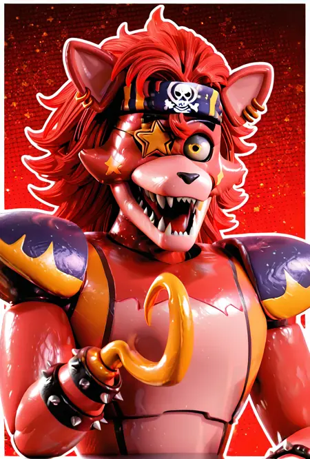 Glamrock Foxy -- Game Accurate FNAF / Five Nights at Freddy's Security Breach Ruin