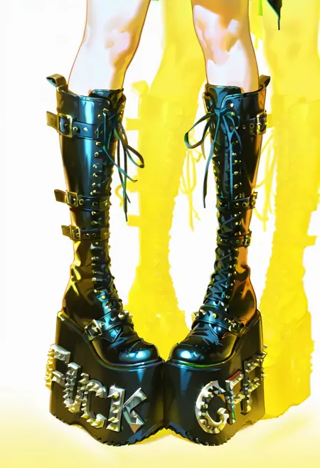 F OFF Platform Boots