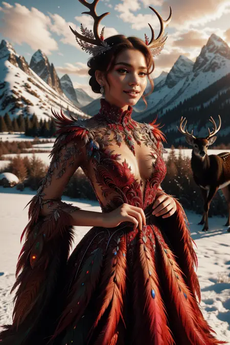 Red Reindeers | Plume - by EDG