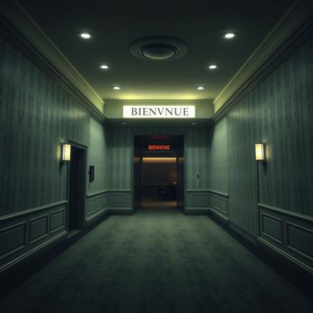 L’Hôtel Sans Fin
Le hall d’entrée est… trop grand. Beaucoup trop grand. Son plafond disparaît dans une obscurité floue, où de faibles lampes projettent une lumière jaunâtre et insuffisante. Le comptoir d’accueil est vide. Il a peut-être toujours été vide. Derrière, un panneau lumineux clignote lentement : "BIENVENUE". Mais il n’y a pas de nom d’hôtel. Juste ce mot, en boucle.
Le tapis sous tes pieds est épais, mais poussiéreux, comme si personne n’avait marché ici depuis une éternité. L’air sent le renfermé, mêlé à un parfum indéfinissable qui flotte sans source visible.
À ta gauche, un ascenseur. L’écran digital affiche des étages qui n’ont aucun sens : -3, 0, 2, 14, 99, B… Il monte et descend au hasard. Les portes s’ouvrent une fraction de seconde, révélant un intérieur sombre et étrangement profond, puis se referment brusquement.
Un couloir s’étire devant toi. Ses murs sont couverts de papier peint à motifs floraux défraîchis. Les lumières, espacées irrégulièrement, laissent des zones entières plongées dans l’ombre. Les numéros des chambres sont aléatoires : 104, 617, 3, A, puis plus rien. Certaines portes sont entrouvertes, laissant entrevoir des chambres identiques… ou presque.
Un lit défait, une télévision allumée sur une chaîne qui n’existe pas, diffusant un écran de neige ponctué de murmures incompréhensibles.
Puis, un bruit. Un raclement, loin derrière toi. Comme si quelque chose venait d’ouvrir une porte.
Une chose est sûre : tu es seul.