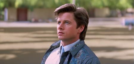 movie still, a portrait of young marty mcfly from back to the future, movie still, a portrait of marty mcfly from back to the future