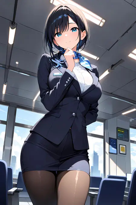 キャビンアテンダント/flight attendant(XL,ILL,pony)