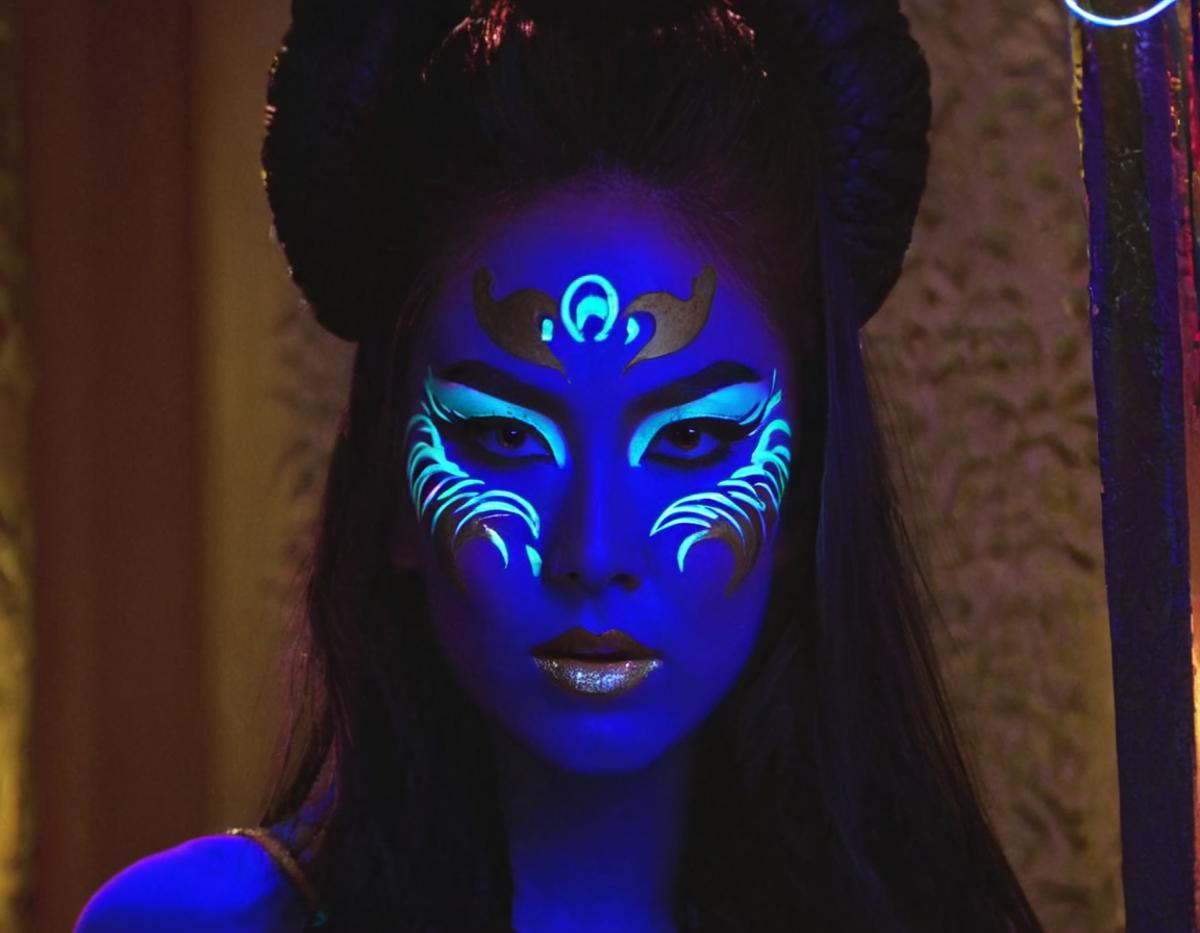 Blacklight Makeup — SDXL LoRA image by martius72