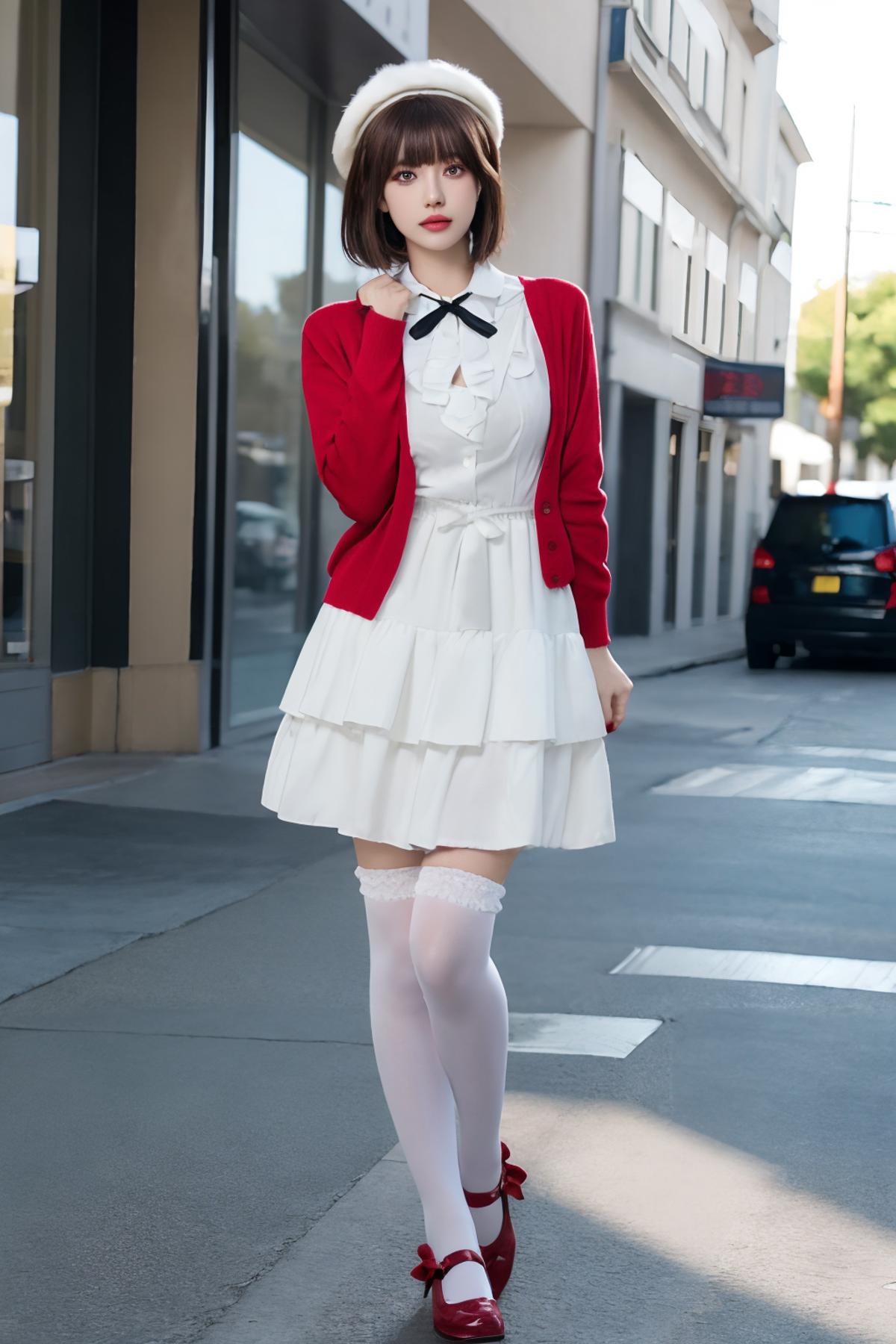 Katou Megumi 加藤恵 / SAEKANO   white dress, red jacket cosplay image by oppoace