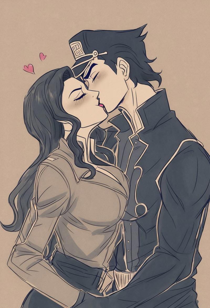 jotaro and asami kissing #Jotasami | Civitai