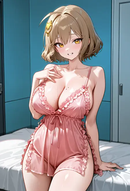 Pink Negligee Flower Trim