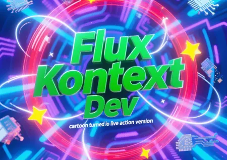 Flux Kontext Dev cartoon turned into live action version