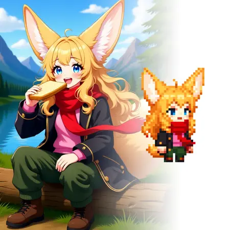 像素游戏角色化-make a pixel sprite!