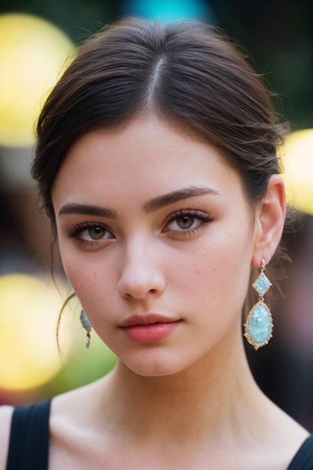 (masterpiece, best quality:1.1), photograph, Porta 160 color, shot on ARRI ALEXA 65, bokeh, depth of field, shot by Don McCullin, (blemishes, skin pores, textured skin:1.1), sharp focus, vibrant colors, PA7_Photo, PA7_Human-Likeness, volumetric lighting, <lora:detail_slider_v4:1>, <lora:FujiVelvia50:0.5>, <lora:GoodHands-beta2:0.8>,
solo, 1 girl, adult spanish woman, sexy, dark brown eyes, light brown quiff hair, face close up, parted lips, eyeliner, long eyelashes, dark goth makeup, elegant, stylish, shiny skin, earrings, round eyes, light blue abstract background, swirling pattern,