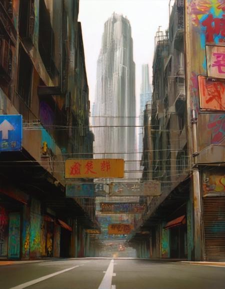 Dystopian Cityscape | Illustrious | NoobAI Background Lora v2.0 Noobai