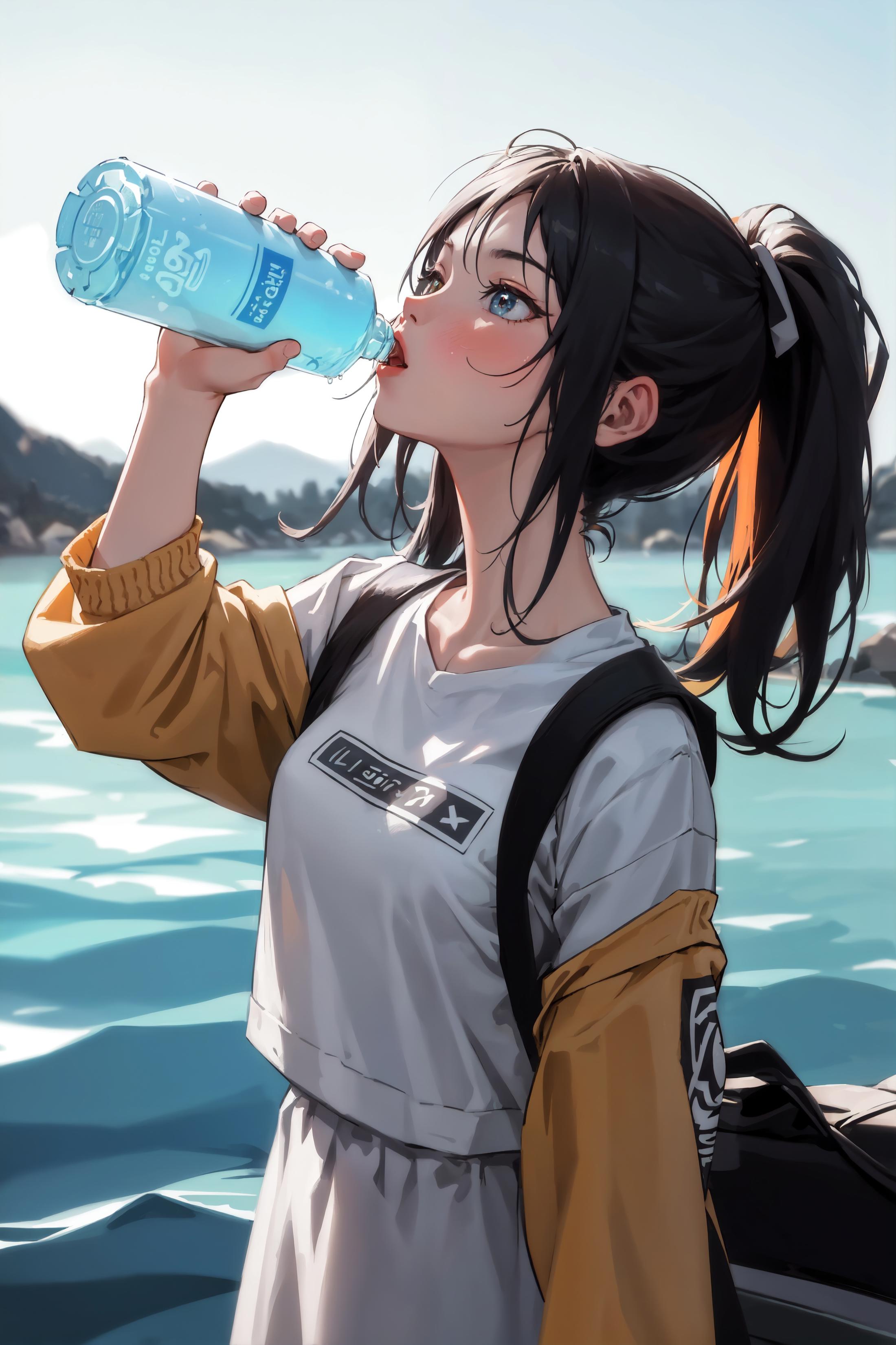 Chugging Bottles | Concept LoRA image by PotatCat