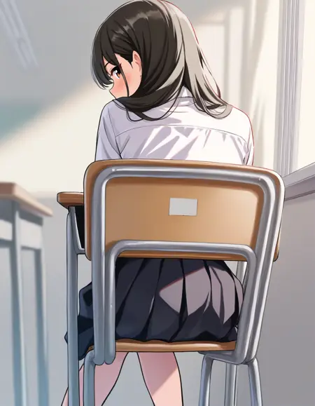 Sitting on chair from behind / Pose LoRA / NoobAI