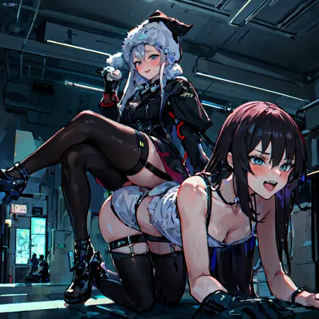 Sitting on person's back