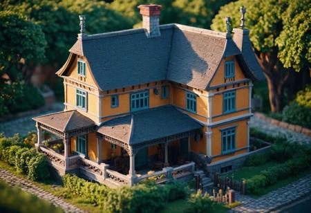 breathtaking cinematic photo isometric style old house, voxell, scenery, realistic, vibrant, beautiful, crisp, detailed, ultra detailed, intricate, 35mm photograph, film, bokeh, professional, 4k, highly detailed, award-winning, professional, highly detailed