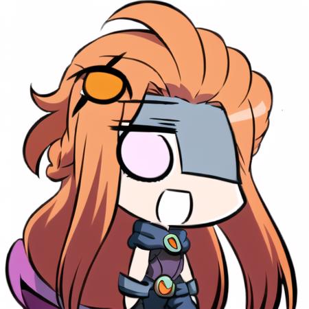 masterpiece, best quality, <lora:gudaguda-20:0.8>,  (gudaguda), (o_o), (open mouth), (chibi), (1girl),  <lora:zoeLeagueOfLegends_v10:0.8>, ((zoe)), (orange hair), (long hair), ((heterochima, purple eye, blue eye))