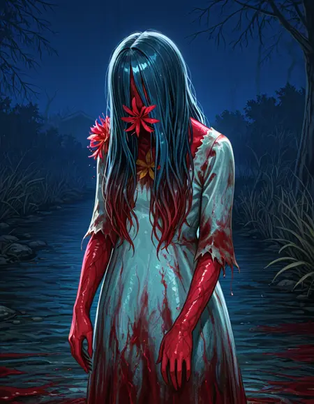 Sadako Onryo - Deadly Equinox Skin (Dead by Daylight)(IIIustrious)