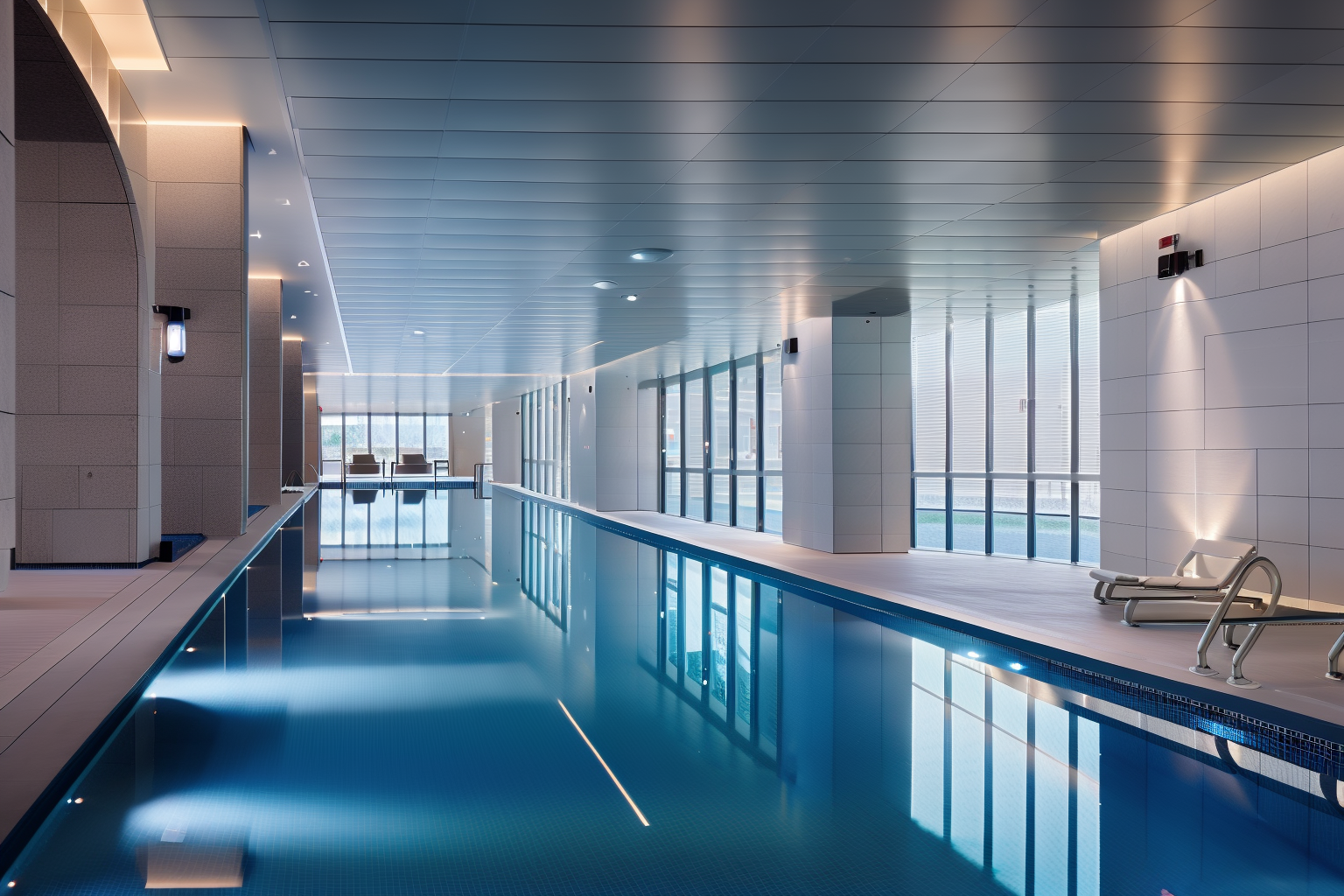 <lora:JJsSwimingpool:1>, swiming pool , RAW photo,Masterpiece, high quality, best quality, authentic,  ,windows , dslr, soft lighting, high quality, film grain, Fujifilm XT3  ,ceiling light