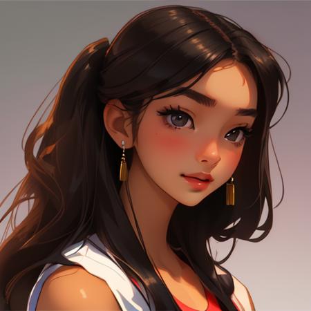 sports bra, sexy, beautiful, cute, diamond earrings with no dangles, girl, SHSID-1925, photorealistic, real, best quality, 8k, teenager, portrait,  asian <hypernet:SHSID:0.6>, teenage, beautiful, cute, bronze color skin, extremely beautiful, looking in front, black hair, smiling