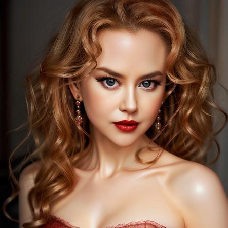 picture, best quality, a woman in the city at night, photo of beautiful NK<lora:NK:1.0>, wearing sexy night dress, make up,  red lips, wavy blonde hair, jewlery,  looking at viewer, perfect face, perfect eyes, small eyes, sharp focus, Intricate, High Detail, dramatic, photorealistic,