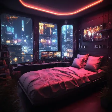 Cyberpunk bedroom | Background