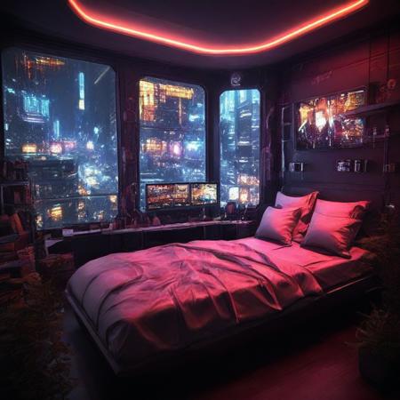Cyberpunk bedroom | Background V1