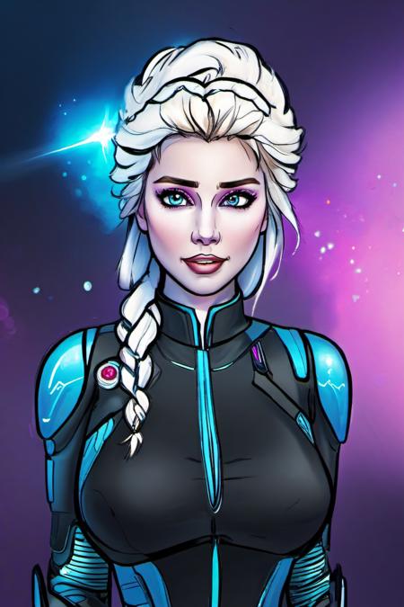 Duskfallcrew Art Style,  (elsa from frozen:1.4),  (studying futuristic object:1.3),  (cybernetic robot full body shot of cinematic photo full body shot:1.3),  cyberpunk,  scifi,  futuristic,  soft lighting,  intricate,  masterpiece,  official art, <lora:EMS-60531-EMS:0.900000>