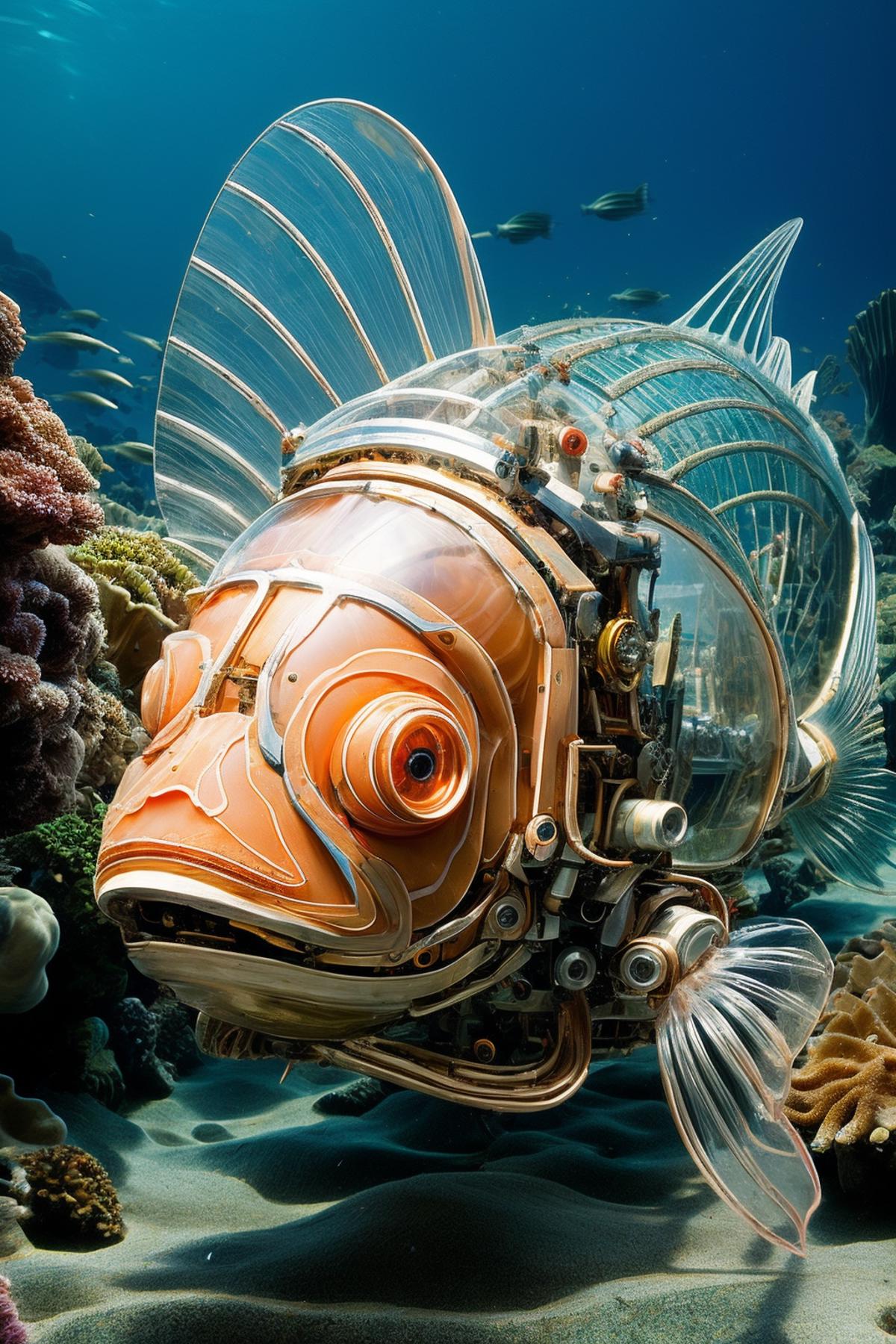 Mechanical fish image
