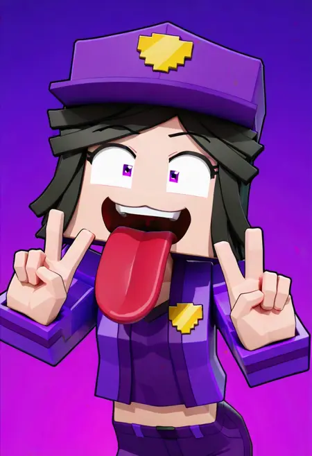 Purple Girl (Zamination/Fazbear and Friends/Five Nights at Freddy's/Fnaf)