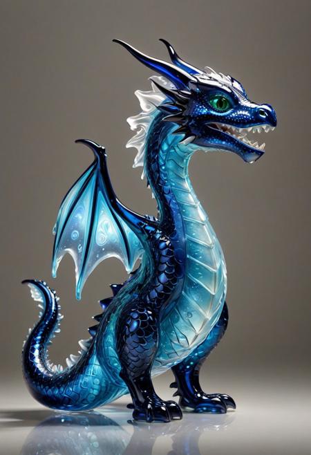 CuteUP,dragon made out of glass, murano_glass_style, dragons, ((blue dragon scales, made of glass glow, made of murano_glass,)),electricity, glow, glitch style dragon , malachite_style,perfect body, anthro, sfw, starry_morph, tail, tail tuft, fangs, anthro, cute face, detailxl, score_9, score_8_up, score_7_up, score_6_up, score_5_up,side view, detailed eyes, detailed face, detailed hands, standing full body view, diamonds, masterpiece, best quality, newest, absurdres, highres, 2024, 2023,perfect face,perfect eyes, solo,detailed, (source anime:1.3), close up, flower dragon, (tulip metal dragon:1.2),dynamic pose, creative background, countless ,cozy atmosphere, creative light overlay, 4k, masterpiece, (masterpiece), best quality, sar, (4K), (cinematic lighting), highly detailed, 8K, UHD, ultra detailed, immersive picture, vivid colors, volumetric light, cinematic light, extremely detailed CG, A dense forest of diamond trees, their branches covered in shimmering diamond leaves, glowing under a starlit sky, with glowing diamond flowers at the base, murano_glass_style