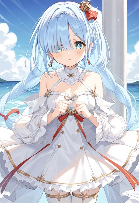 janus \(azur lane\) frilled dress witch school uniform maid