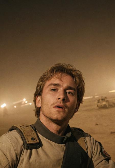 K-pop, surreal, Dutch angle shot of a Insecure Boundless "The Gulf War", Movie still, spotlit, in the style of The Creation of Adam, asymmetrical