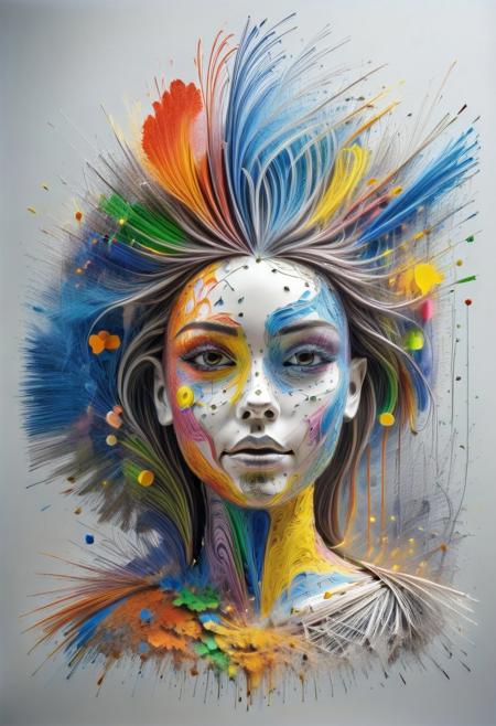 (((a girl made from children's drawings
))))