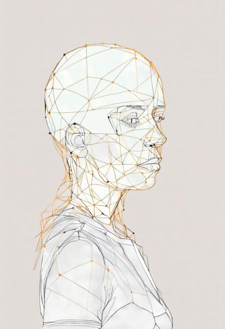 a heliocentric humanoid , white background,(Conrad Roset:3), Agnes Martin,concept art ,poster,hyper detailed,black background <lora:add-detail-xl:1> <lora:DD-sli-v1:0.8>,Persian girl