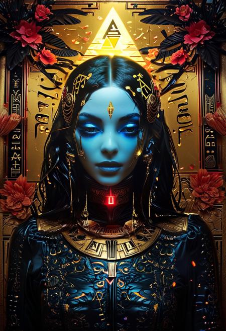 ()Hyoer Realistic:2.0)Polaroid picture an image of A futuristic, neon-lit table, adorned with ancient Egyptian hieroglyphics and symbols. The album cover, designed by Shusei Nagaoka, features a gleaming, metallic pyramid at its center, surrounded by swirling patterns of gold and lapis lazuli. The band's name, Earth, Wind & Fire, is emblazoned in bold, futuristic letters, while the album title, 'Kemetic Odyssey,' is written in hieroglyphics. The table's surface glows with a soft, ethereal light, as if infused with the essence of the ancient civilization. The atmosphere is one of mysticism and wonder, as if the table holds the secrets of the pharaohs