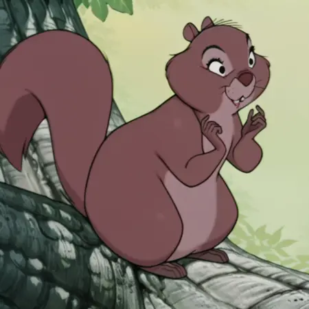 Granny squirrel (Sword in the Stone) illustrious