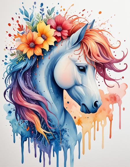 Watercolor Drip Paintings X65_b4