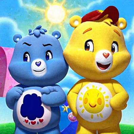 Funshine Bear  & Grumpy Bear (Care Bears AICAL 3D) SD
